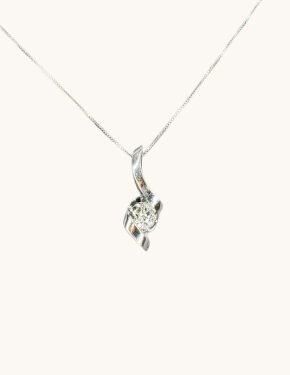 14 K W Gold & Diamond Necklaces